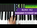 Blink 182 - Remember To Forget Me - Piano Tutorial + MIDI Download
