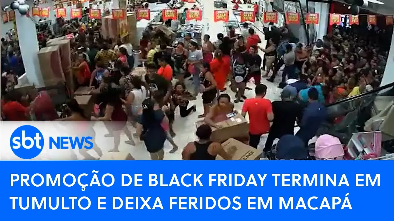 Promoção de Black Friday termina em tumulto e deixa feridos em loja em Macapá