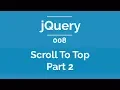 Arabic jQuery Practical Course - Scroll To Top Button Part 2