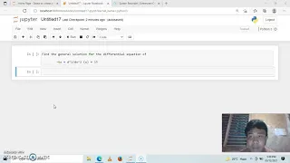 SOLVING DIFFERENTIAL EQUATION USING PYTHON JUPYTER NOTEBOOK