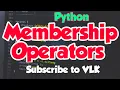 Membership Operators 12th Std Computer Science 8 10 - Chapter 8