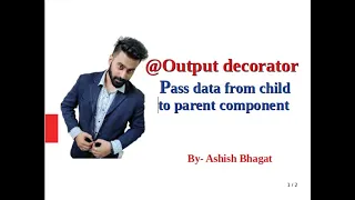 Angular 8 Output Property in Angular Output decorator
