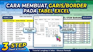 Cara Membuat Garis Tabel di Excel