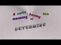 determine - 10 verbs similar to determine sentence examples