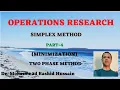 Linear programming Problem LPP using Simplex method Part-4 by Dr Mohammad Rashid Hussain