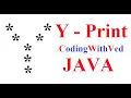 Y print in star pattern A TO Z Print in pattern CodingWithved coding Ved Alphabet Print