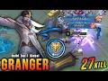 Download Lagu SAVAGE \u0026 MANIAC!! MVP 17.0 Points Granger Insane 27 Kills!! - Build Top 1 Global Granger ~ MLBB
