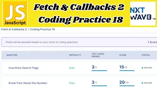 Fetch Callbacks 2 Coding Practice 18 - Answers JavaScript NxtWave CCBP 4 0