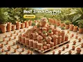 TKSCUSR 3 Inch Terracotta Pots with Saucer Best 3 Inch Clay Pots Bulk