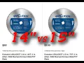 Evolution Power Tools 14 VS 15 Metal Cutting Saw Blade