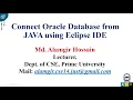 How to connect oracle database from java using Eclipse IDE