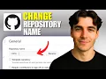 How To Change A Repository Name In Github Tutorial 2026