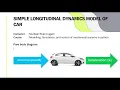 Derivation of equations of motion for simple longitudinal dynamics model of Car