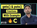 gets puts Functions With Example String In C Explain In Hindi By Nirbhay Kaushik