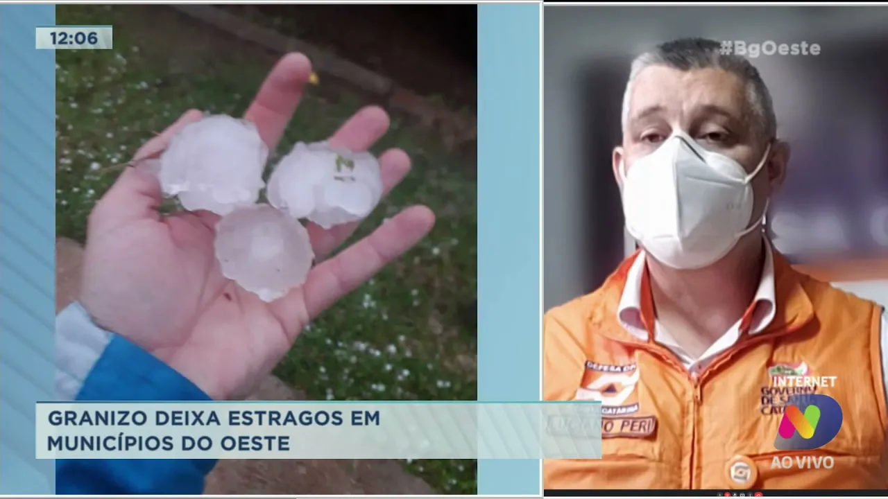 Temporal causa estragos no Oeste de SC nesta terça-feira (21)