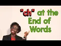 Boost Your Reading Skills Master Words Ending in Ch