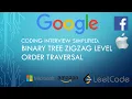 Coding Interview Tutorial 16 Binary Tree Zigzag Level Order Traversal LeetCode
