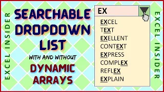 Searchable Dropdown List in Excel 2 Methods Without Dynamic Arrays With Dynamic Arrays