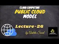 Public Cloud Model Cloud Computing Lec-26 Ankita Sood
