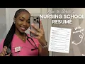 How to Write a Nursing School Resume