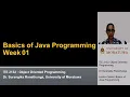 Week 01 - Basics of Java Programming