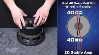 How to Wire a Dual 4 ohm Subwoofer to a 2 ohm Final Impedance Car 101
