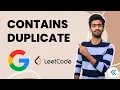 Google Interview Question Most asked LeetCode 217 Contains Duplicate Tamil code io