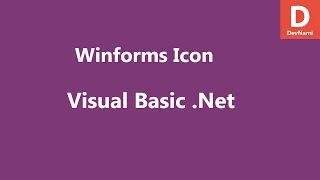 Visual Basic Net Set WinForm Application Icon