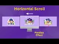 make a horizontal scroll website horizontal scrolling with parallax effect HTML CSS JavaScript