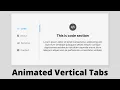 How to Create Animated Vertical Tabs using HTML CSS JavaScript