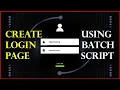 How to Create a new Login Page using Batch Script with username password Using Powershell keys