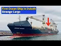 First Ocean-Going Ship of Season Arrives in Duluth With Strange Cargo