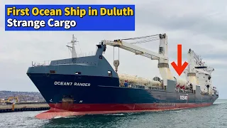  first ocean going ship of season arrives in duluth with strange cargo