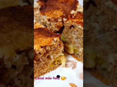 BOLO DE BANANA INTEGRAL,MUITO MACIO E MOLHADINHO #receitas #pãocaseirofofinho #receita #lanche