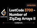 LeetCode 3700 Number of ZigZag Arrays II Java Matrix Exponentiation DP CodeByTushu