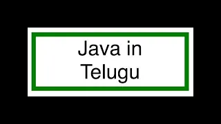 Java Tutorial for beginners in Telugu 3 - Class instance Object