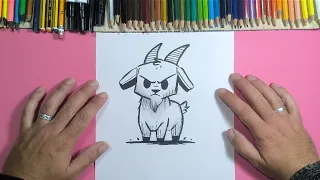 Como dibujar una cabra paso a paso 7 | How to draw a goat 7