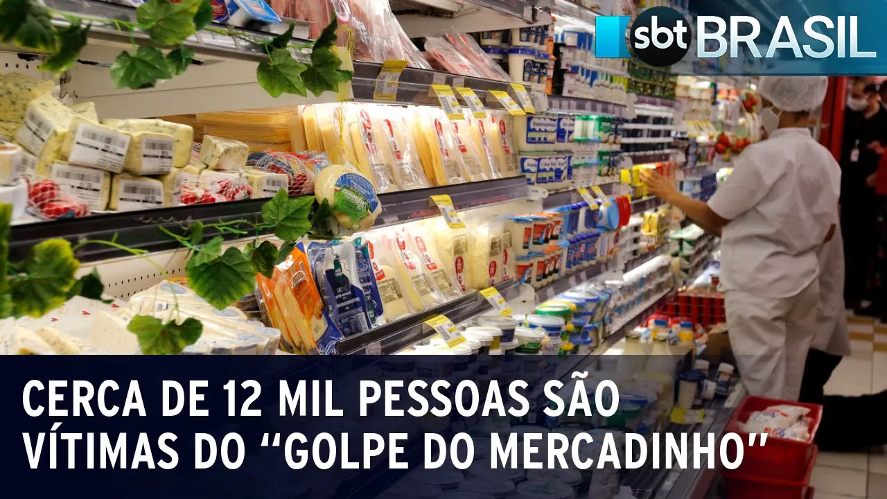 Cerca de 12 mil pessoas são vítimas do chamado "golpe do mercadinho" | SBT Brasil (09/11/23)