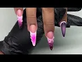 French Gradient Ombre 3d Raindrop Acrylic Nails