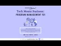 MMC Presents Program Management 101