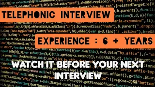 Java Developer Telephonic Interview - 10