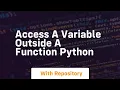 access a variable outside a function python