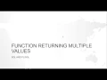 How to return multiple values from a function in oracle without using out parameter