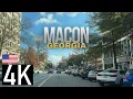 Road Tour of Macon Georgia in 4K - Downtown Macon GA