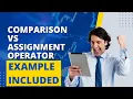 Assignment Operator Vs Comparison Operator Using The Equal Sign