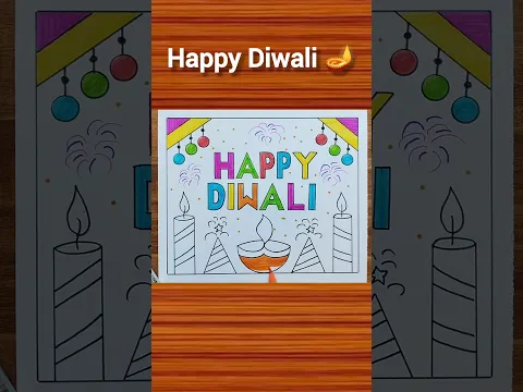 Diwali Drawing Easy Steps / Diwali Poster Drawing / Diwali Drawing #shorts #diwali #draw