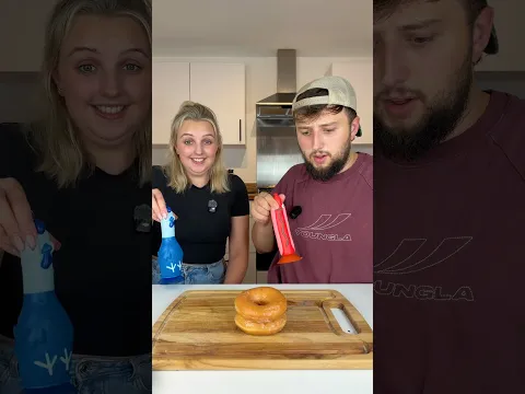 Bottle Flip For Krispy Kreme Donut 😱 #challenge