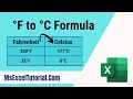 Formula to Convert Fahrenheit to Celsius