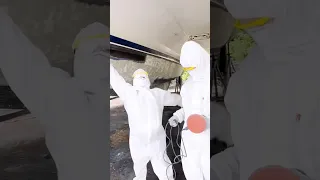 Funny at the start… cooked by the end! Dry sanding 💪 #sailingfamily #hardwork