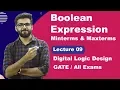 Boolean Expression in Hindi Minterms and Maxterms in Boolean Algebra in Hindi DLD GATE Lectures